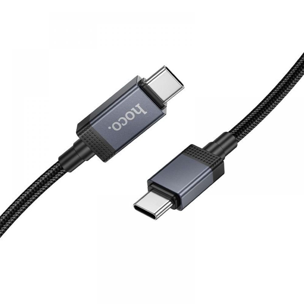 Kabl USB-C (Type C) na USB-C (Type C) Hoco 3A 60W sa displejom 1 m X118 crni