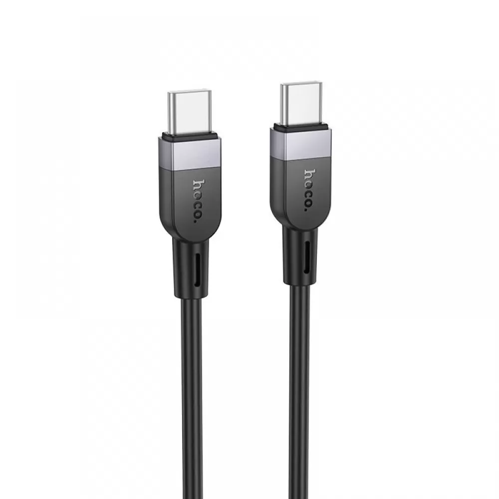 Silikonski kabl USB-C (Type C) na USB-C (Type C) Hoco 3A 60W 3 m X109 crni