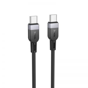 Silikonski kabl USB-C (Type C) na USB-C (Type C) Hoco 3A 60W 3 m X109 crni