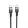 Silikonski kabl USB-C (Type C) na USB-C (Type C) Hoco 3A 60W 3 m X109 crni