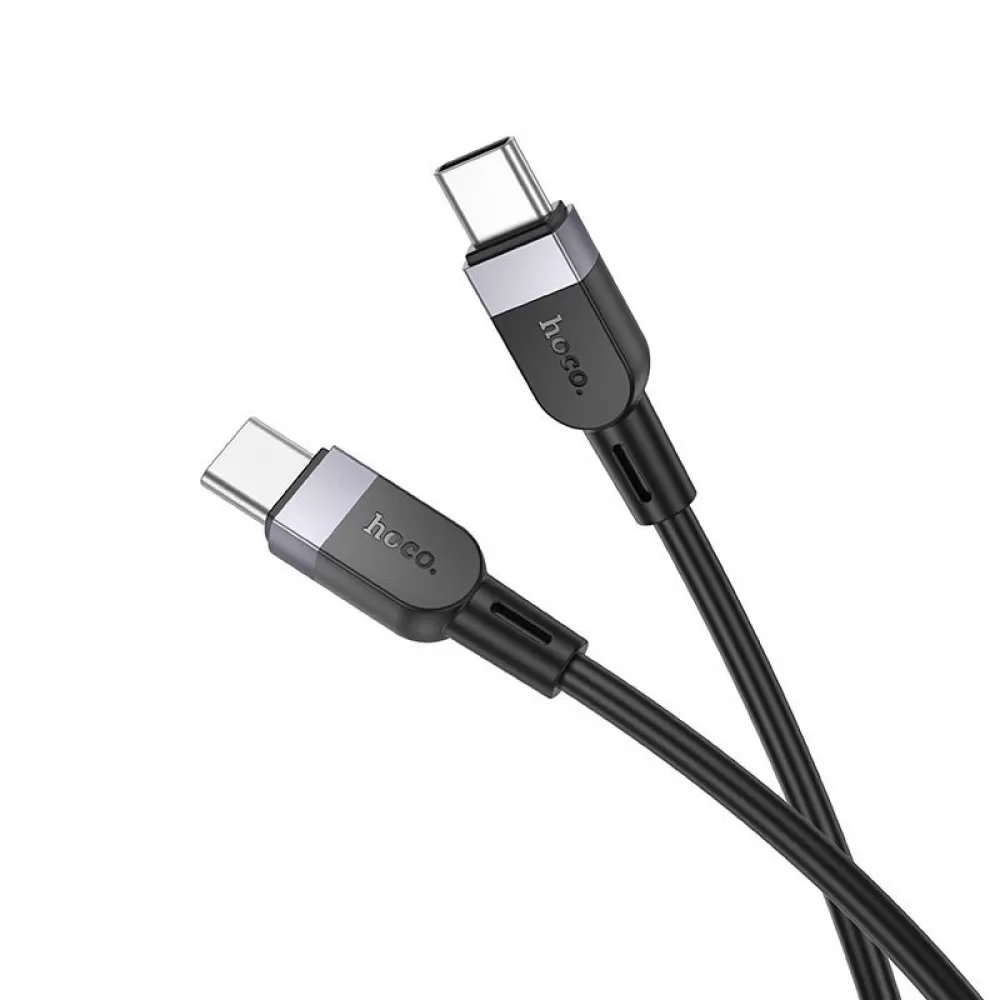 Silikonski kabl USB-C (Type C) na USB-C (Type C) Hoco 3A 60W 3 m X109 crni