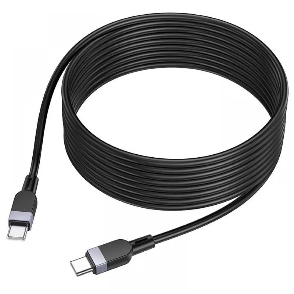 Silikonski kabl USB-C (Type C) na USB-C (Type C) Hoco 3A 60W 2 m X109 crni