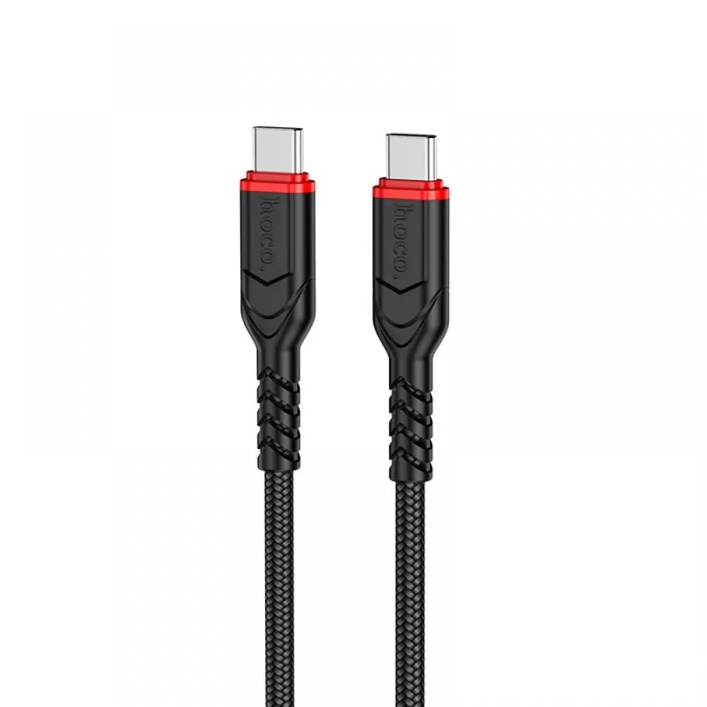 Kabl USB-C (Type C) na USB-C (Type C) Hoco 3A 60W 3 m X59 crni
