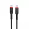 Kabl USB-C (Type C) na USB-C (Type C) Hoco 3A 60W 3 m X59 crni