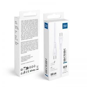 Kabl USB-C (Type C) na USB-C (Type C) Blue Star 3A 60W QC4.0 1 m PJ-DQ1-C beli