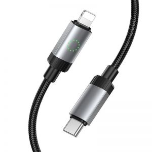 Kabl USB-C (Type C) na Lightning Hoco PD 27W 1 m X117 crni