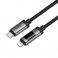 Data kabl sa digitalnim displejom USB-C (Type C) na Lightning Hoco PD 27W 1,2 m U148 crni