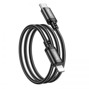 Kabl USB-C (Type C) na Lightning Hoco PD 20W 1 m X89 crni