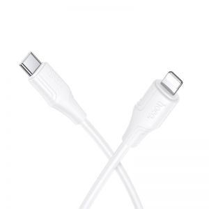 Silikonski kabl USB-C (Type C) na Lightning Hoco 27W 1 m X124 beli