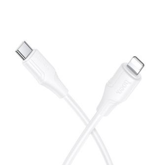 Silikonski kabl USB-C (Type C) na Lightning Hoco 27W 1 m X124 beli