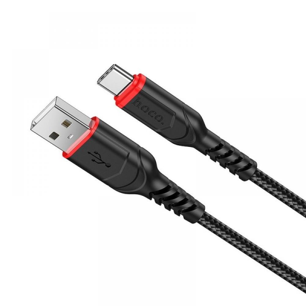 Kabl USB-A na USB-C (Type C) Hoco QC 3A 1 m X59 crni