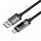 Data kabl sa digitalnim displejom USB-A na USB-C (Type C) Hoco PD 6A 100W 1,2 m U148 crni