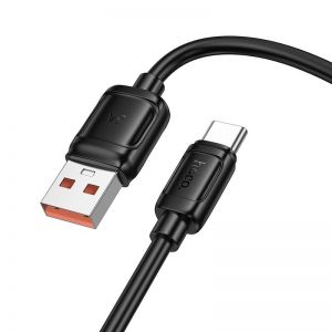 Kabl USB-A na USB-C (Type C) Hoco PD 5A 100W 1 m X115 crni