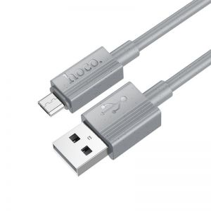 Kabl USB-A na Micro USB Hoco 2,4A 1 m X107 sivi
