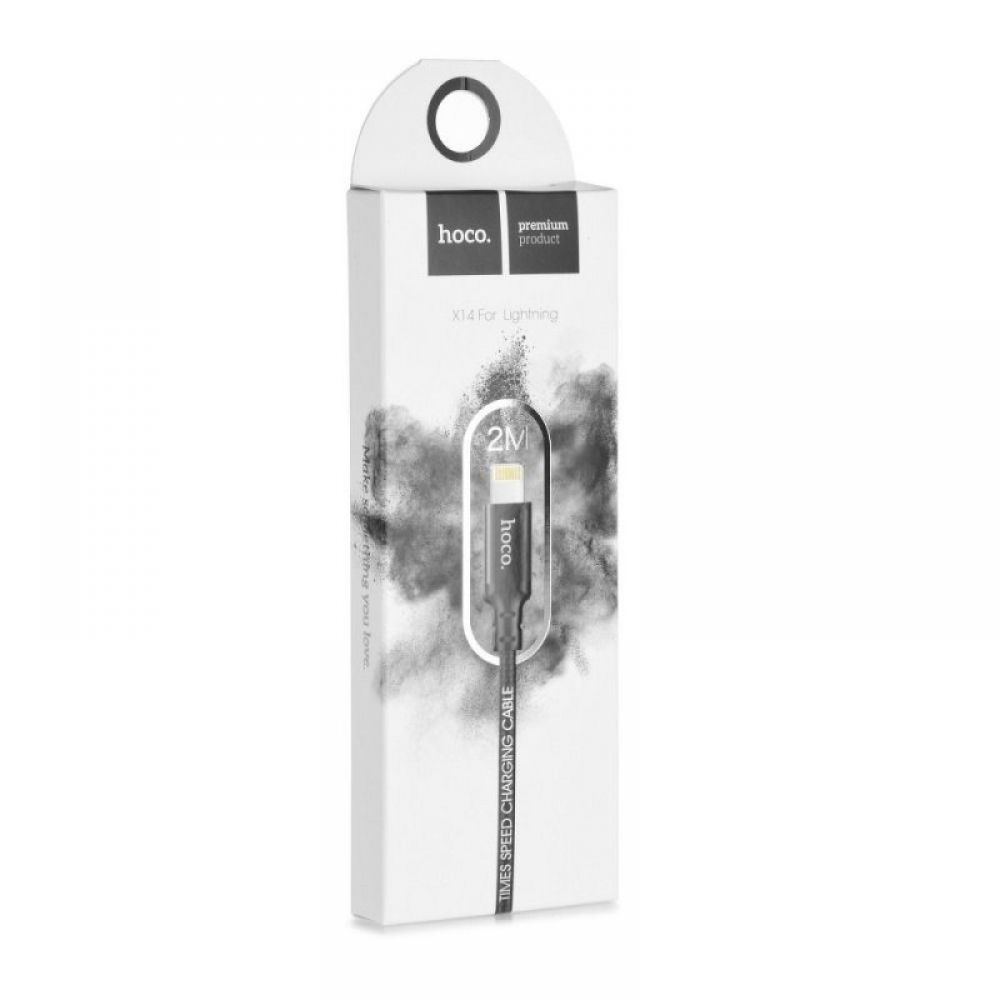 Kabl USB-A na Lightning Hoco 2A 2 m X14 crni