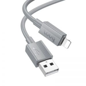 Kabl USB-A na Lightning Hoco 2,4A 1 m X107 sivi