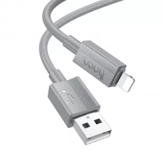 Kabl USB-A na Lightning Hoco 2,4A 1 m X107 sivi