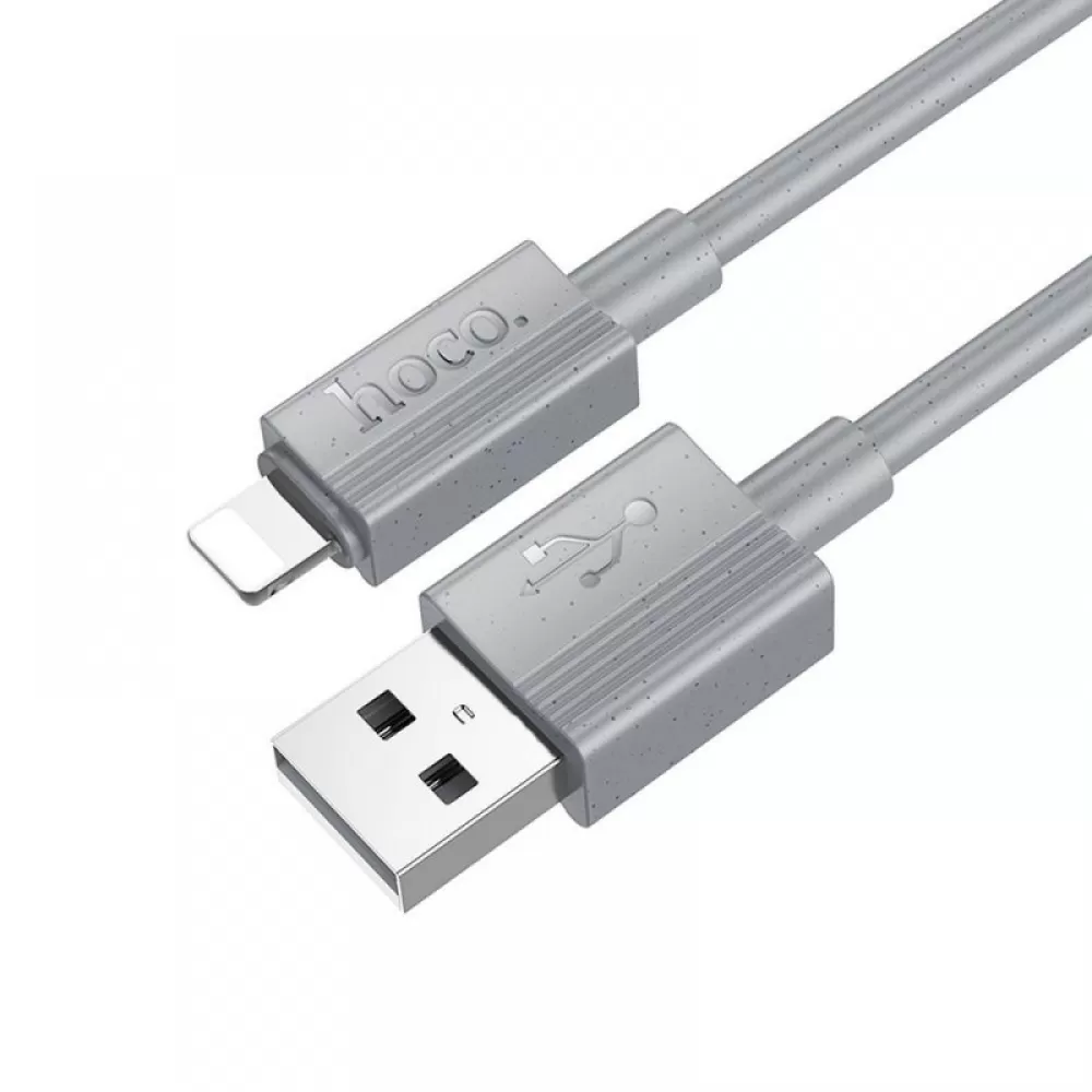Kabl USB-A na Lightning Hoco 2,4A 1 m X107 sivi