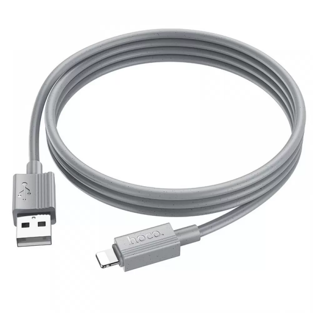 Kabl USB-A na Lightning Hoco 2,4A 1 m X107 sivi