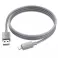 Kabl USB-A na Lightning Hoco 2,4A 1 m X107 sivi