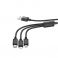 3u1 kabl USB-A na Lightning / Micro USB / USB-C (Type C) Hoco 2A 1 m X74 crni