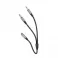 AUX kabl 3,5 mm (zenski) na 2 x 3,5 mm (muski) Hoco 0,25 m UPA21 metalno sivi