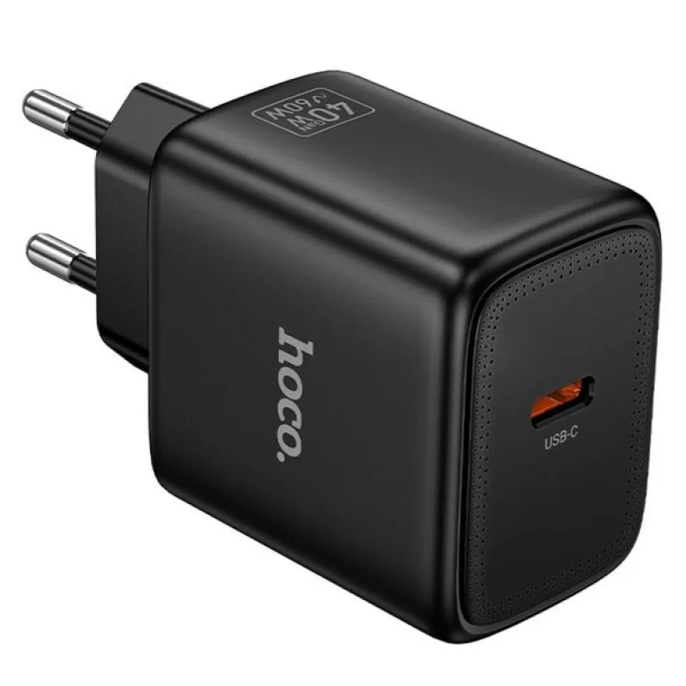 GaN kucni punjac Hoco USB-C (Type C) PD AVS 40W (maks. 60W) N83 crni