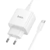 GaN kucni punjac Hoco USB-C (Type C) PD AVS 40W (maks. 60W) sa USB-C (Type C) na USB-C (Type C) kablom N83 beli