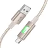 LED kabl USB-A na USB-C (Type C) Hoco 3A 1,2 m U144 beli