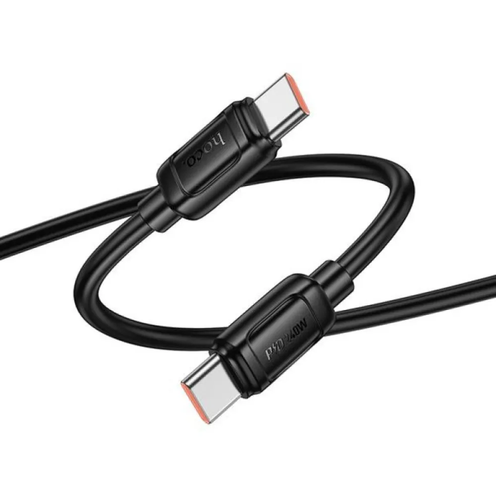 Kabl USB-C (Type C) na USB-C (Type C) Hoco PD 5A 240W 1 m X115 crni