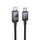 Kabl USB-C (Type C) na USB-C (Type C) Hoco 3A 60W sa displejom 1 m X118 crni