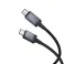 Kabl USB-C (Type C) na USB-C (Type C) Hoco 3A 60W sa displejom 1 m X118 crni