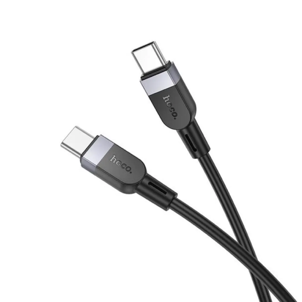 Silikonski kabl USB-C (Type C) na USB-C (Type C) Hoco 3A 60W 3 m X109 crni