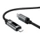 Data kabl sa digitalnim displejom USB-C (Type C) na Lightning Hoco PD 27W 1,2 m U148 crni