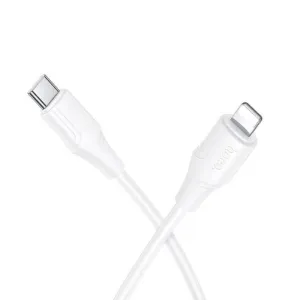 Silikonski kabl USB-C (Type C) na Lightning Hoco 27W 1 m X124 beli