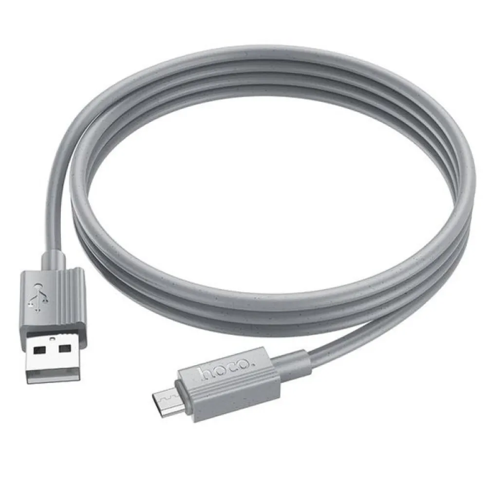 Kabl USB-A na Micro USB Hoco 2,4A 1 m X107 sivi