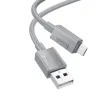 Kabl USB-A na Micro USB Hoco 2,4A 1 m X107 sivi