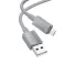 Kabl USB-A na Micro USB Hoco 2,4A 1 m X107 sivi