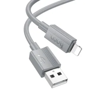 Kabl USB-A na Lightning Hoco 2,4A 1 m X107 sivi