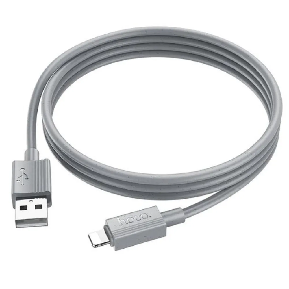 Kabl USB-A na Lightning Hoco 2,4A 1 m X107 sivi