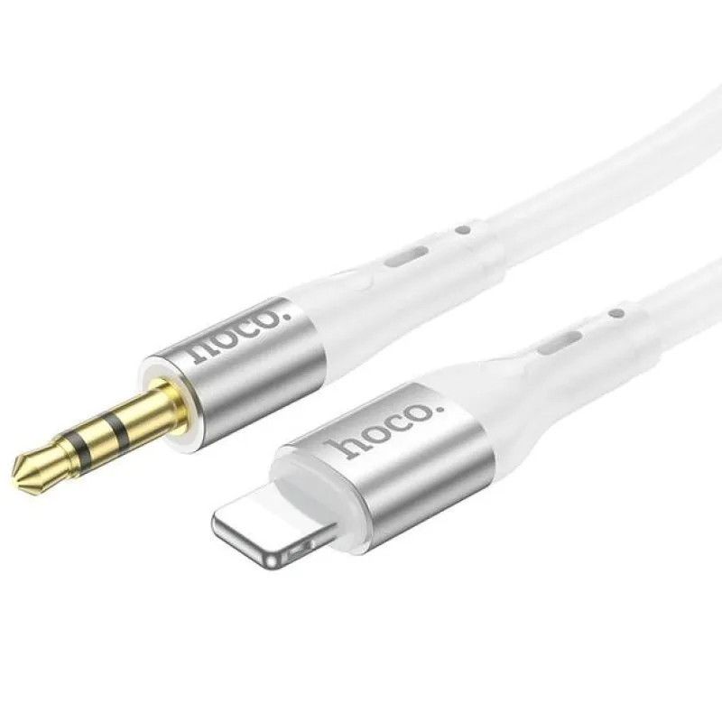 AUX kabl 3,5 mm na Lightning Hoco 1 m UPA22 beli