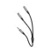AUX kabl 2u1 3,5 mm (muski) na 2 x 3,5 mm (zenski) Hoco 0,25 m UPA21 metalno sivi