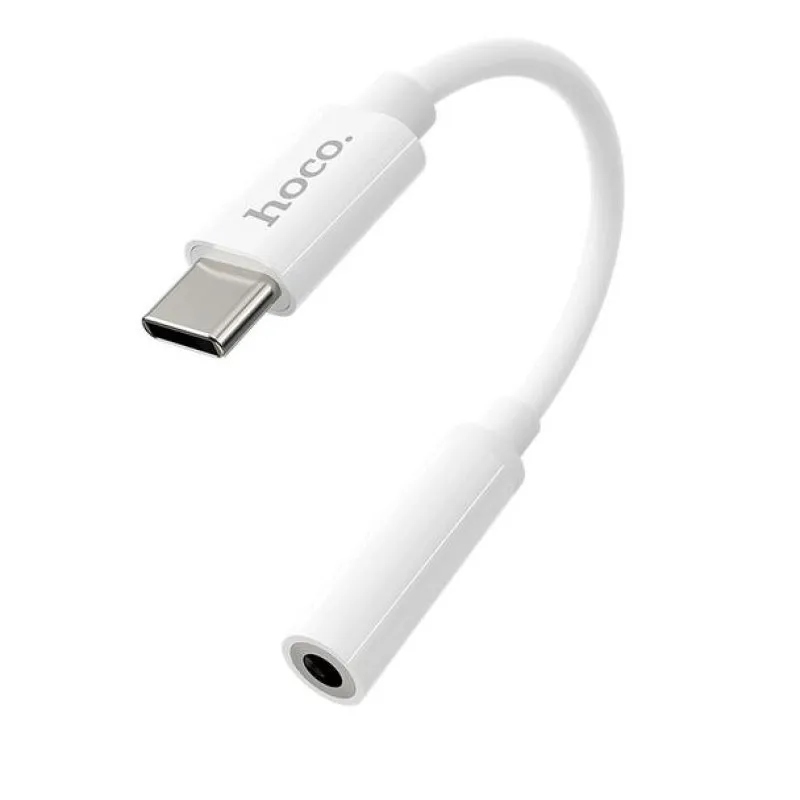 AUX adapter USB-C (Type C) na 3,5 mm Hoco LS30 beli