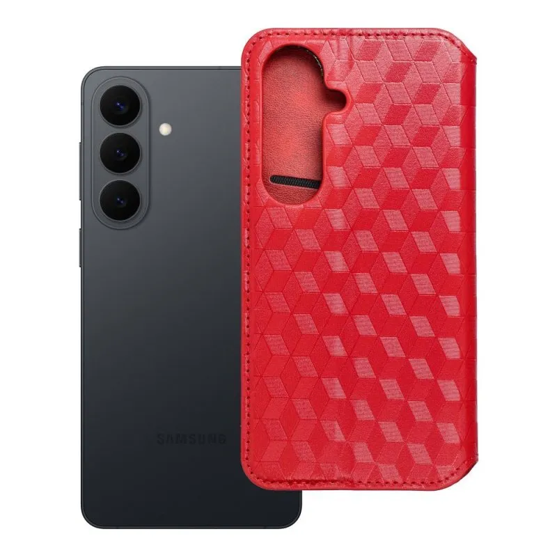 Futrola Flip CUBIC BOOK za SAMSUNG S26 crvena