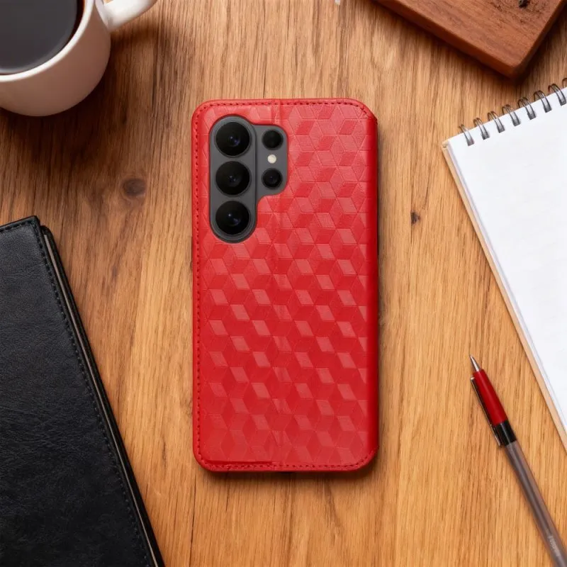 Futrola Flip CUBIC BOOK za Xiaomi Redmi Note 15 PRO 5G crvena