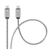 USB C na USB C kabl Forcell F-Energy QC4.0 PD 5A 100W E-Mark Metal 2 m C239 srebrni