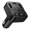 Bluetooth auto transmiter Hoco USB A + USB C QC PD 35W E87 crni