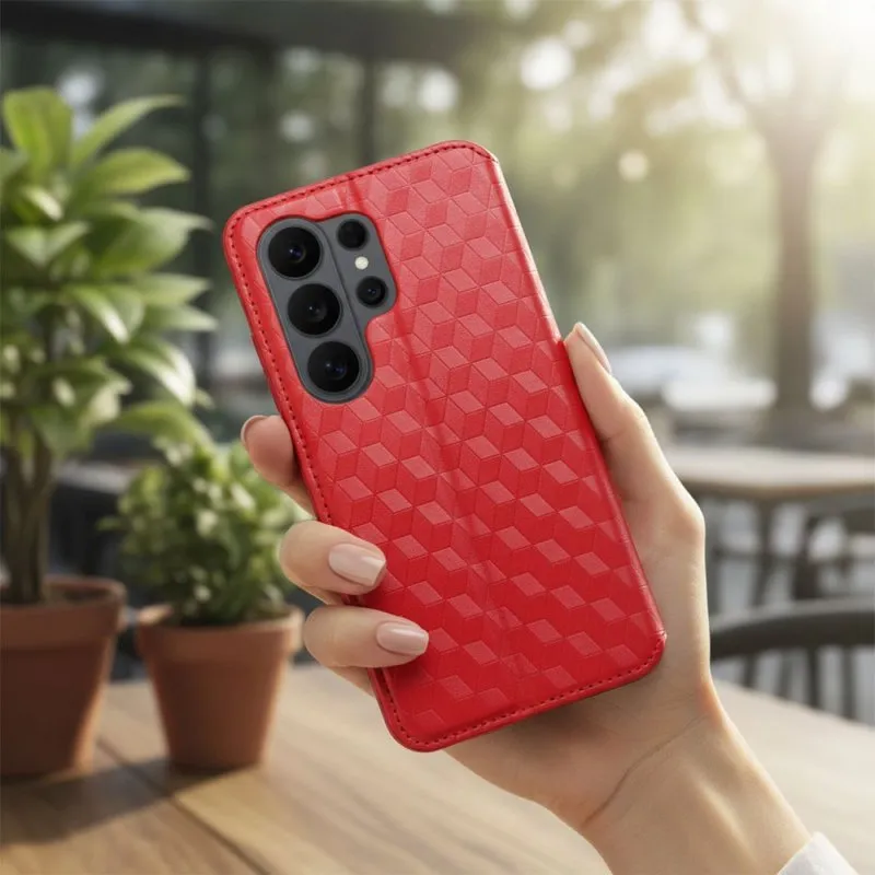 Futrola Flip CUBIC BOOK za Xiaomi Redmi Note 15 PRO 4G crvena