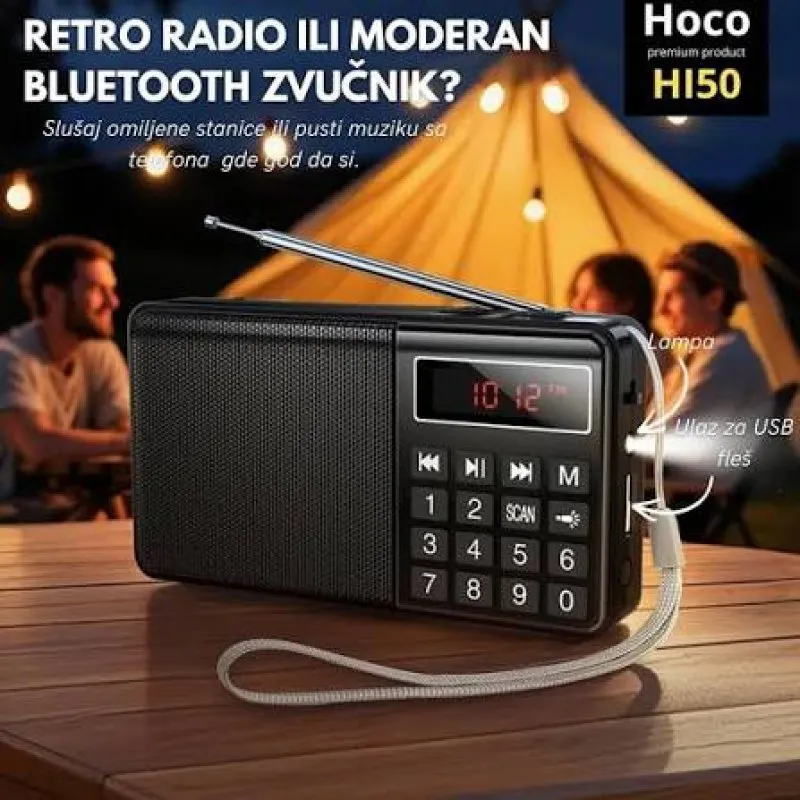 Prenosni radio Hoco HI50 crni