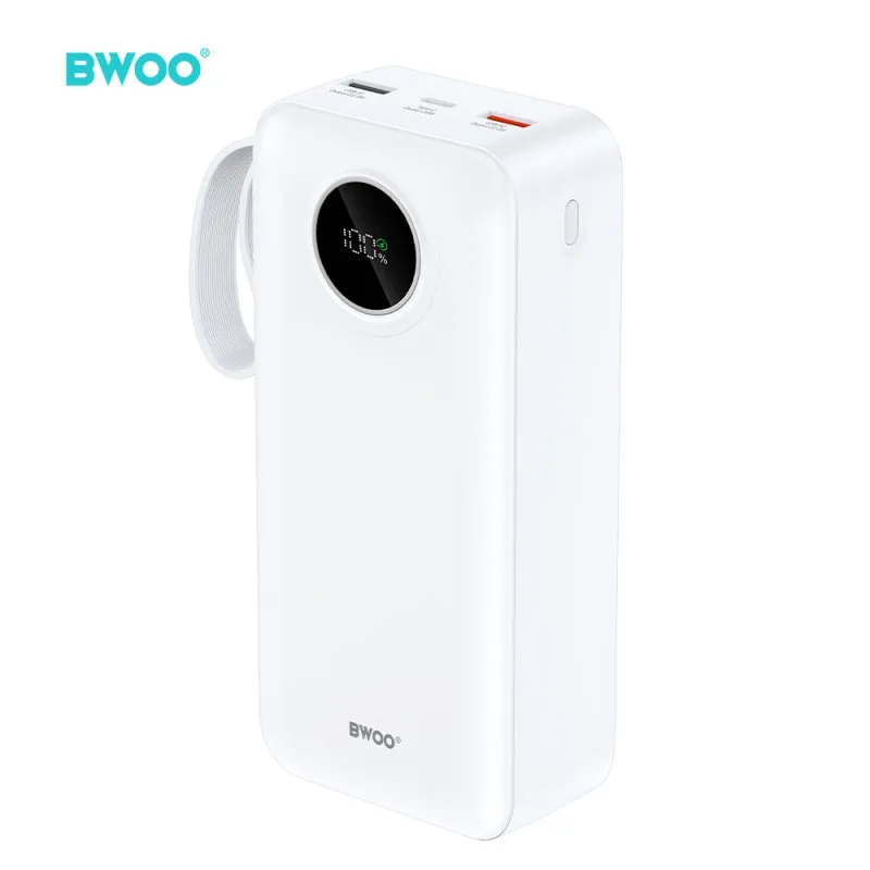 BWOO Powerbank 22,5W 30000 mAh sa LCD ekranom beli